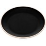 Prato para Pão Sobremesa Melamina 15cm Class Wolff Preto Servir Bolo Biscoitos Avulso - 1