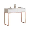 Ver imagem 6 de Aparador Moderno Estilo Industrial com Base Metal 2 Gavetas - Branco Cobre
