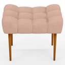Ver imagem 3 de Puff Decorativo Para Sala De Estar Requinte L02 Linho Rosê - Lyam Decor