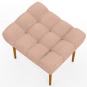 Ver imagem 7 de Puff Decorativo Para Sala De Estar Requinte L02 Linho Rosê - Lyam Decor
