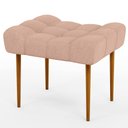 Ver imagem 1 de Puff Decorativo Para Sala De Estar Requinte L02 Linho Rosê - Lyam Decor