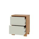 Ver imagem 3 de Mesa Cabeceira com 2 Gavetas 54cm Marrom