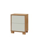 Ver imagem 1 de Mesa Cabeceira com 2 Gavetas 54cm Marrom