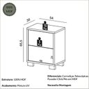 Ver imagem 4 de Mesa Cabeceira com 2 Gavetas 54cm Marrom