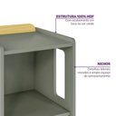 Ver mais imagens de Escrivaninha e Estante 3 Nichos com Porta Petit Casatema MadeiraOriginals Verde/Mel