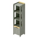 Ver imagem 5 de Escrivaninha e Estante 3 Nichos com Porta Petit Casatema MadeiraOriginals Verde/Mel