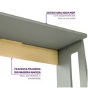 Ver imagem 7 de Escrivaninha e Estante 3 Nichos com Porta Petit Casatema MadeiraOriginals Verde/Mel