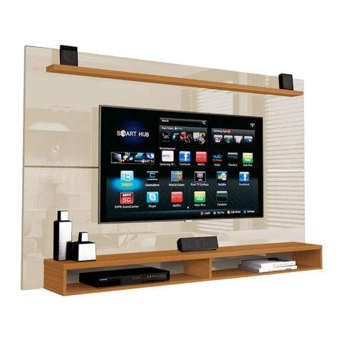 Painel para Tv até 65 Polegadas com Prateleira 1,80m Max Cedro/off White