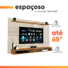 Painel para Tv até 65 Polegadas com Prateleira 1,80m Max Cedro/off White - 5