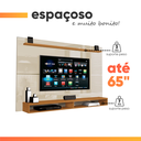 Ver imagem 5 de Painel para Tv até 65 Polegadas com Prateleira 1,80m Max Cedro/off White