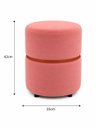 Ver imagem 2 de Puff com Cinta no Meio Cobre Fosco Rosa Antigo Veludo - Let Móveis