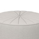 Ver imagem 3 de Puff Euphoria 73x73 em Bouclé Branco Decorativo Moderno para Sala e Quarto Elegante e Confortável