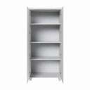 Ver imagem 4 de Armário Alto F5 Office 2 Portas 4 Prateleiras MDP 80cm Cinza