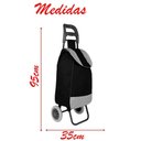 Ver imagem 2 de Carrinho de Compras Preto Leve Tudo Feira Mercado Praia