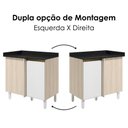 Ver imagem 5 de Balcão Canto Reto com Tampo 1 Porta MDF 89 cm Kali 1222722 Bianco Toq Branco Nicioli