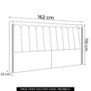 Ver imagem 4 de Cabeceira Cama Casal 140cm Luara Linho Cinza Claro Z37 - Mpozenato