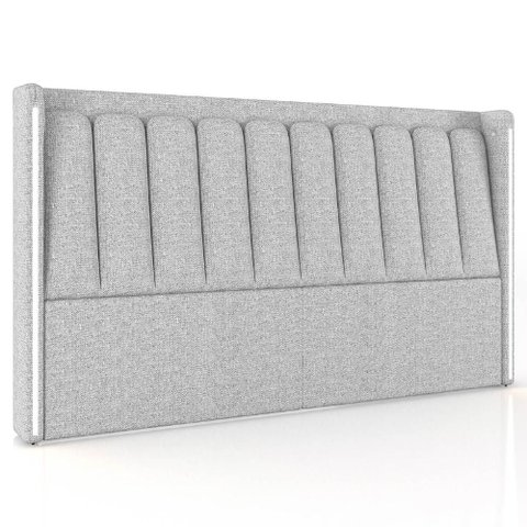 Cabeceira Cama Casal 140cm Luara Linho Cinza Claro Z37 - Mpozenato