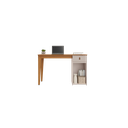 Ver imagem 2 de Escrivaninha Mesa de Estudo Helo 1 Gaveta com 1 Porta Jcm Moveis Cinamomo/off White