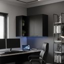 Ver imagem 1 de Aéreo de Canto 2 Portas Miami Carraro Preto Touch Escritório
