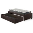 Ver imagem 7 de Base Box Cama Solteirão Sapateira Courino Linho Marrom e Colchão Adapto Ecoflex 96x203