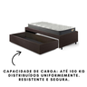 Base Box Cama Solteirão Sapateira Courino Linho Marrom e Colchão Adapto Ecoflex 96x203 - 12