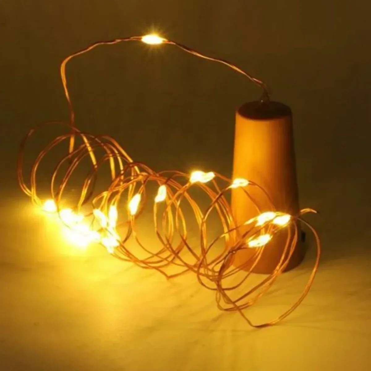 Ver imagem 1 de Pisca de Led Rolha P/ Garrafa Fio de Fada 20l 2 Metros Bateria Branco Quente