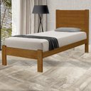 Ver imagem 4 de Cama Solteiro Madeira Maciça Lara Imbuia AT Moveis