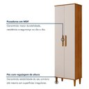 Ver imagem 3 de Armário Multiuso Goiânia 2 Portas 4 Prateleiras MDP 60cm Off White Kaiki Móveis