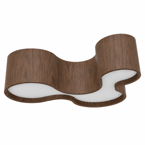 Plafon Semi Cilíndrico Madeira 120cm Imbuia