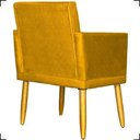 Ver imagem 2 de Poltrona Nina com Base Suede Cores Pé Palito 30cm Castanho
