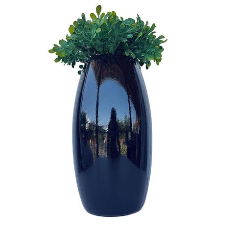 Decoração sala rack vaso centro de mesa preto moderno decor