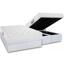Ver imagem 1 de Cama Box Baú King: Colchão Espuma D45 Herval New Top + Base Crc Linhão White (193x203)