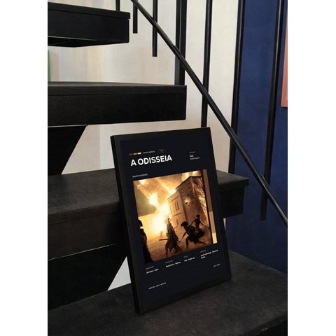 Quadro A3 a Odisseia D-V22J c/ Vidro e Moldura Preta:A3