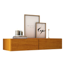 Ver imagem 5 de Aparador Eros 90cm Suspenso Penteadeira Flutuante com Gavetas Moderno Estilo Minimalista:naturale