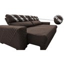 Ver imagem 4 de Sofá Retrátil e Reclinável 2,35m Molas Ensacadas Cama inBox Silver Style Thermo Gel Linho Marrom
