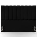 Ver imagem 3 de Cabeceira Cama Box Casal King 195 cm Dália W01 Suede Preto - Lyam Decor