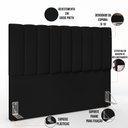 Ver imagem 3 de Cabeceira Cama Box Casal King 195 cm Dália W01 Suede Preto - Lyam Decor