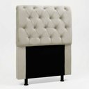 Ver imagem 1 de Cabeceira Cama Box Solteiro Sarah 90cm com Frame Suede Bege Claro - Desk Design