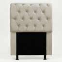 Ver imagem 2 de Cabeceira Cama Box Solteiro Sarah 90cm com Frame Suede Bege Claro - Desk Design