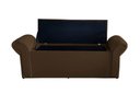 Ver imagem 3 de Kit Dubaí Cabeceira de Cama Box Casal e Recamier Baú Queen 160 Cm Suede Marrom do Lar Móveis