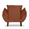 Mini Poltrona Cadeira Infantil de Criança Suede Terracota  Pés Palito - 4