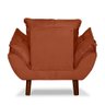 Mini Poltrona Cadeira Infantil de Criança Suede Terracota  Pés Palito - 5