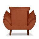 Ver imagem 5 de Mini Poltrona Cadeira Infantil de Criança Suede Terracota Pés Palito