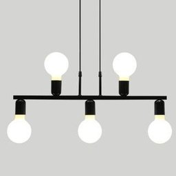Luminária de Teto Pendente Tugson 5 Lâmpadas Industrial Moderno - Branco - 2