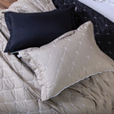 Ver imagem 3 de Kit Cobre Leito Dupla Face Casal King Bordado 3 Peças Essence Hipercal 400 Fios:cáqui