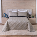 Ver imagem 4 de Kit Cobre Leito Dupla Face Casal King Bordado 3 Peças Essence Hipercal 400 Fios:cáqui