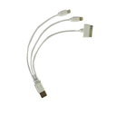 Ver imagem 1 de Cabo de Carregamento C/ 3 Conectores Usb Universal Branco