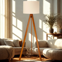 Ver imagem 2 de Abajur de Chão Tripé 1,50 Cm Completo com Cúpula e Fiação Luminária de Piso para Sala, Quarto