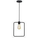 Ver imagem 1 de Pendente Perfil 1XE27 Alumínio - Preto