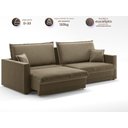 Ver imagem 3 de Sofá Tango 2,60m sem Caixa, Retrátil e Reclinável Veludocristal Castor - Netsofas